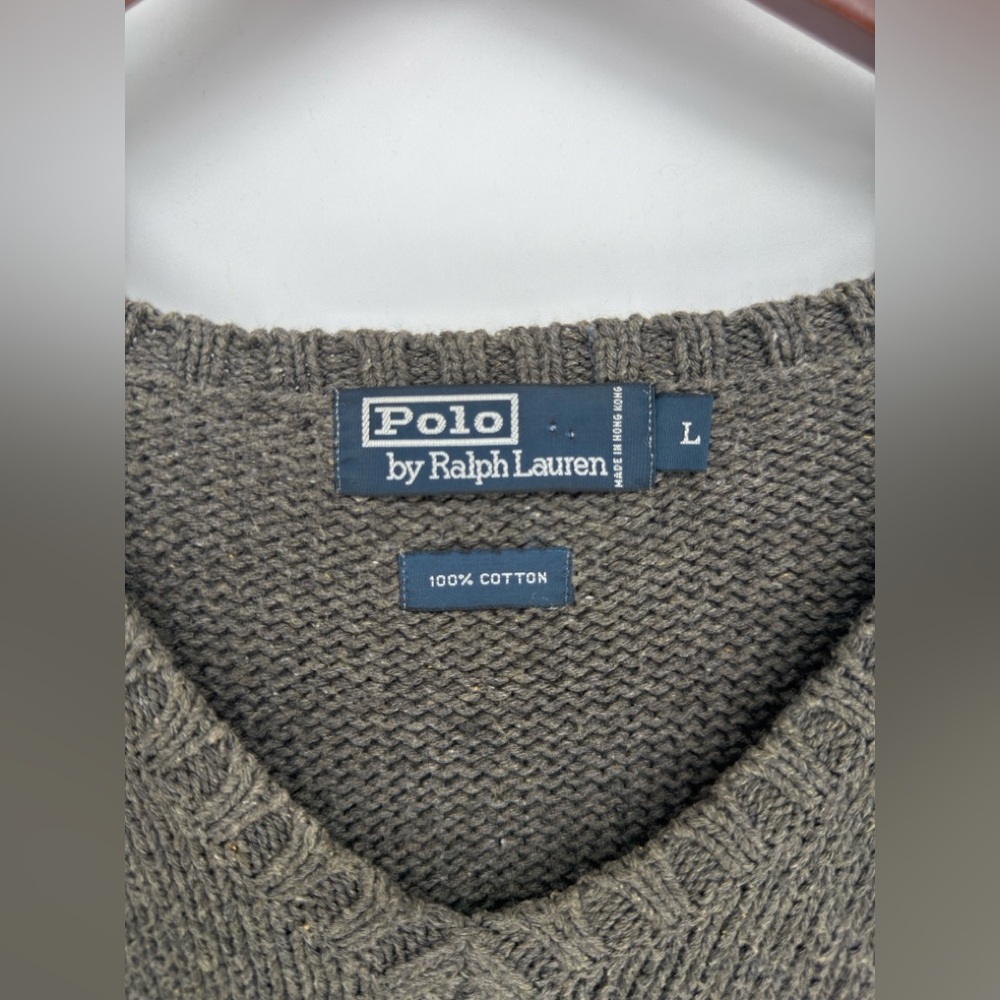 Ralph Lauren V-Neck Gray Sweater Vest - Picture 2 of 3